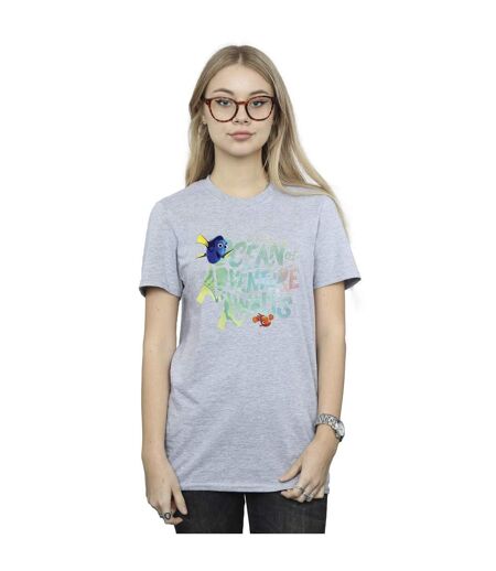 Disney - T-shirt FINDING DORY OCEAN OF ADVENTURE - Femme (Gris chiné) - UTBI23047
