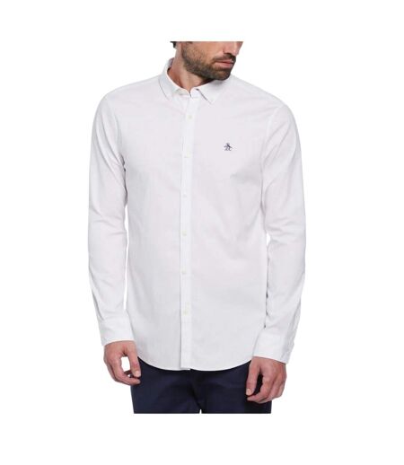 Chemise Manches Longues Sticker Pete Homme Blanc Vif Original Penguin
