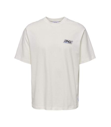 T-shirt blanc homme only & sons print logo