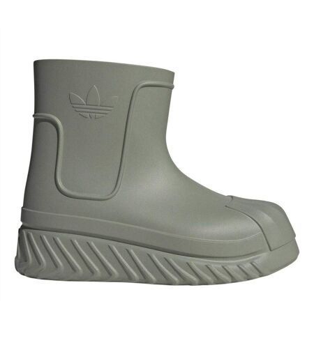 Womens/ladies Superstar Bluetooth Chunky Flat Snow Boots Silver Green Adidas