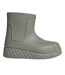 Womens/ladies Superstar Bluetooth Chunky Flat Snow Boots Silver Green Adidas-1