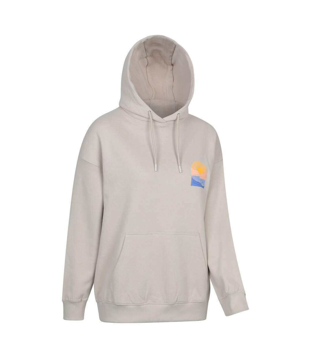 Womens/ladies Cornwall Relaxed Fit Hoodie Light Beige Mountain Warehouse-3