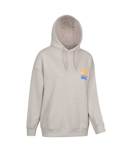 Womens/ladies Cornwall Relaxed Fit Hoodie Light Beige Mountain Warehouse