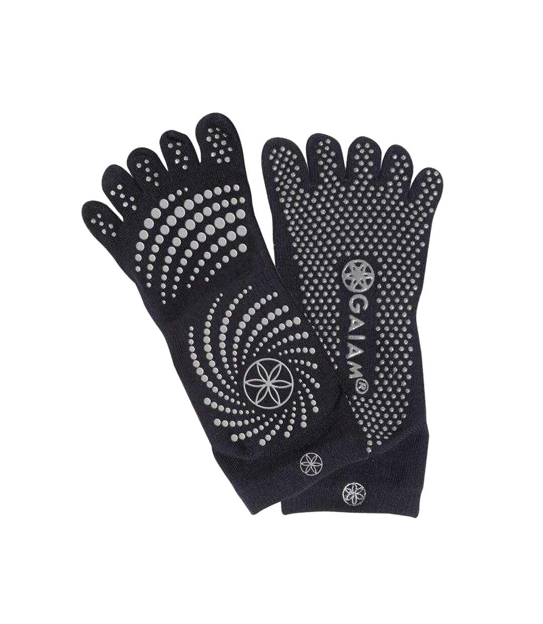 Chaussettes Motif/style Antidérapant Adulte Noir Gaiam-4