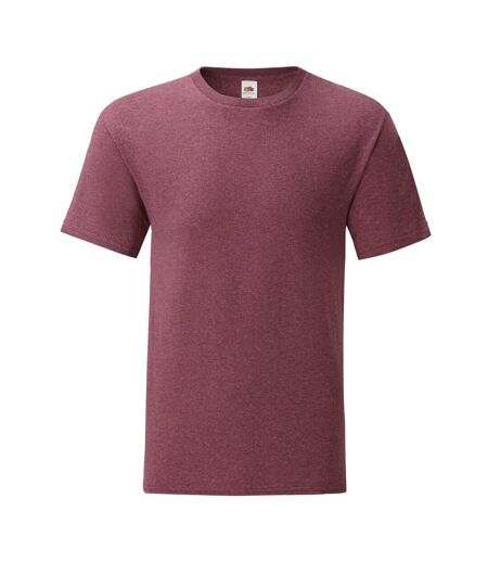 T-shirt Iconic Homme Bordeaux Chiné Fruit Of The Loom