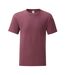 T-shirt Iconic Homme Bordeaux Chiné Fruit Of The Loom-1