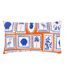 Furn - Housse de coussin d'extérieur FRIEZE (Corail / Bleu) (30 cm x 50 cm) - UTRV3100