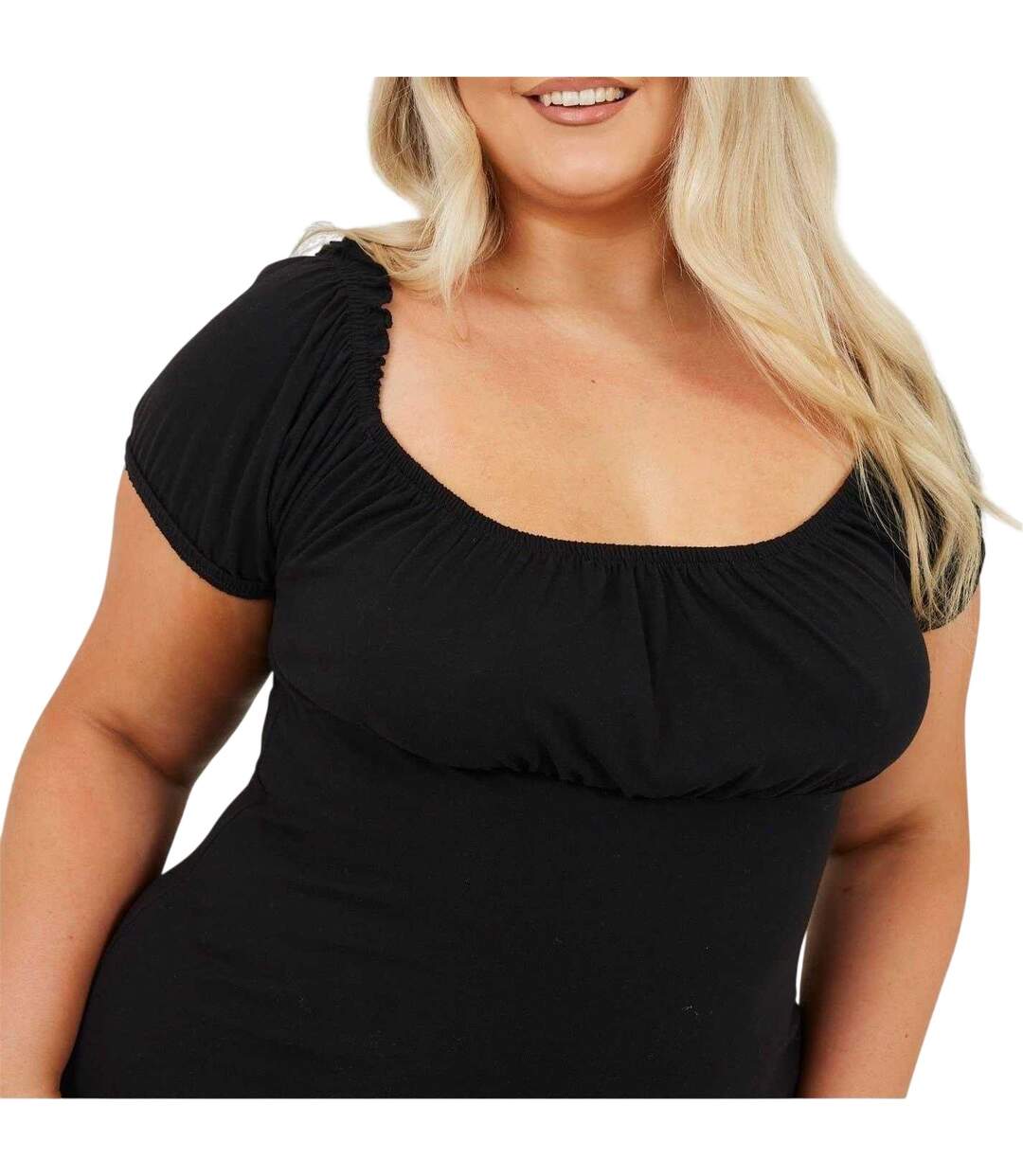 Robe Courte Manches Courtes Femme Noir Brave Soul-4