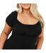 Robe Courte Manches Courtes Femme Noir Brave Soul-4