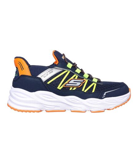 Baskets turbo tread garçon bleu marine / orange Skechers