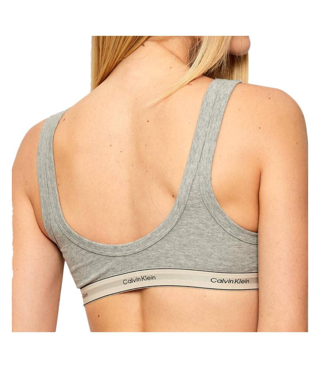 Brassière grise femme calvin klein jeans unlined-2