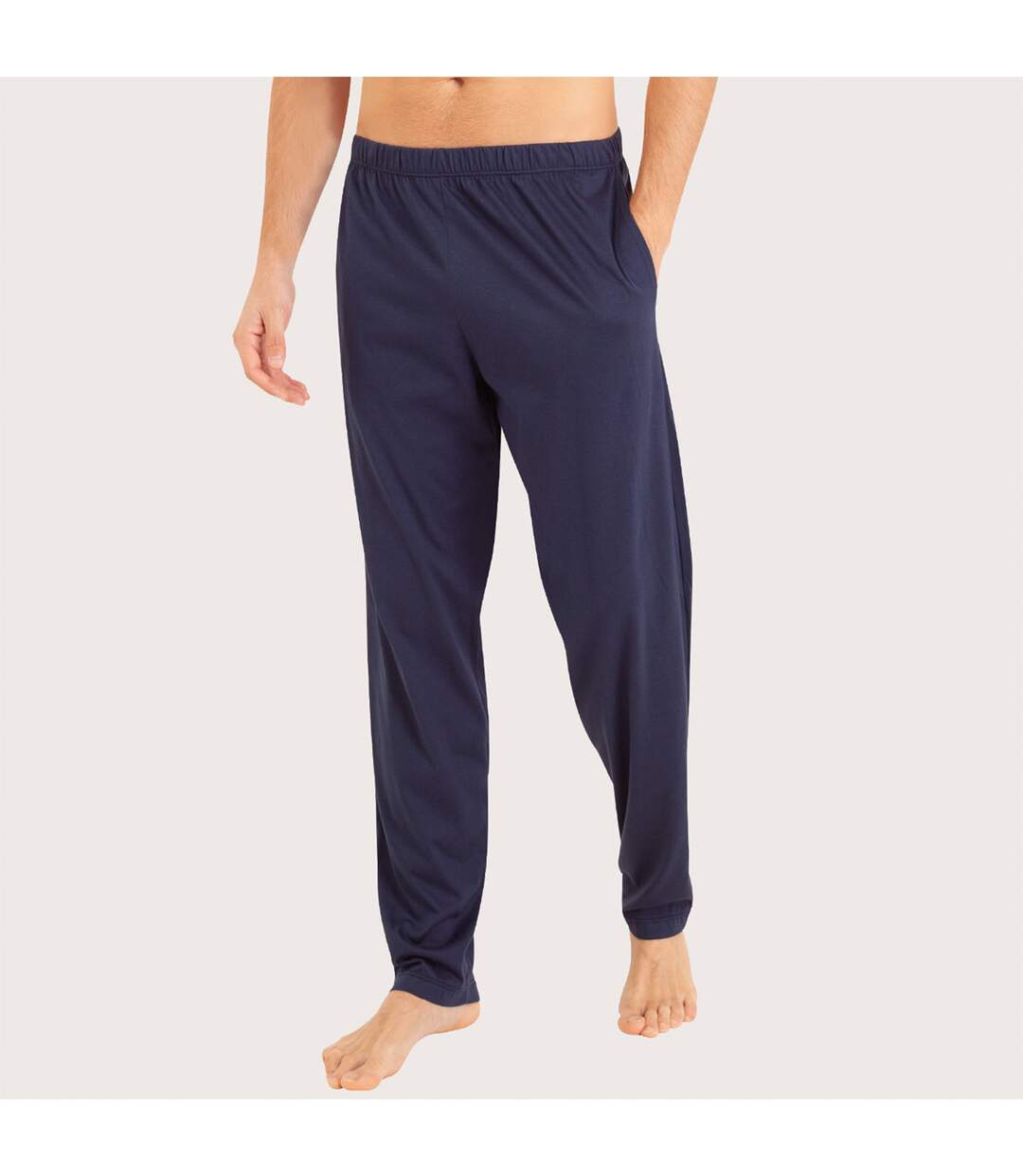 Pyjama long col V homme Mercerisé