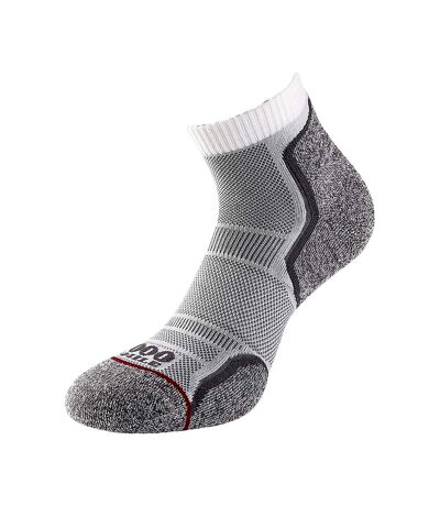 Womens/ladies run ankle socks white/gray 1000 Mile