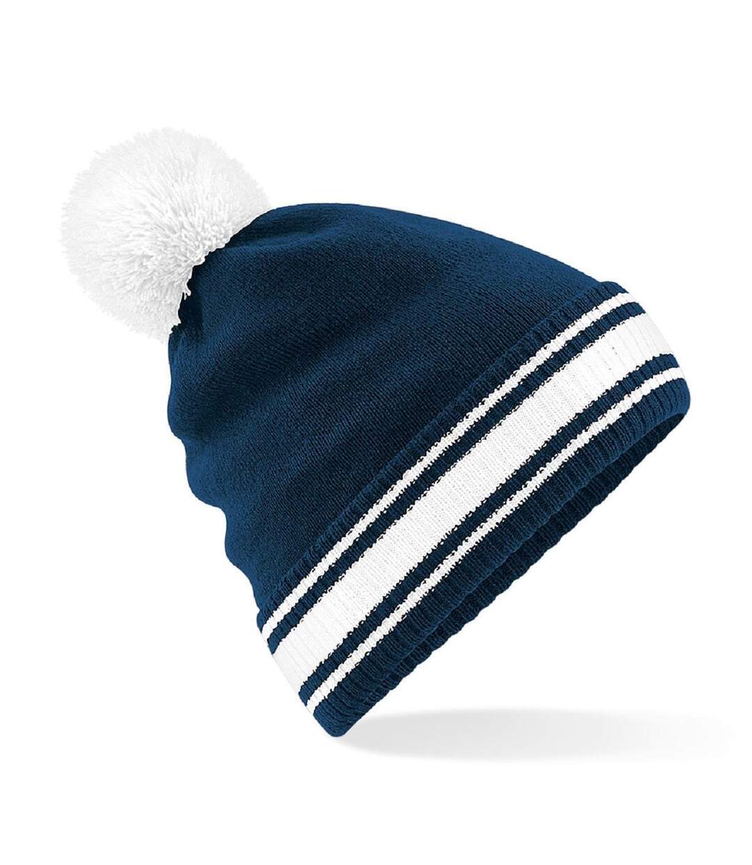 Bonnet stadium - Adulte - B472 - bleu marine et blanc-1