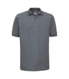 Russell Mens Ripple Collar & Cuff Short Sleeve Polo Shirt (Convoy Grey)