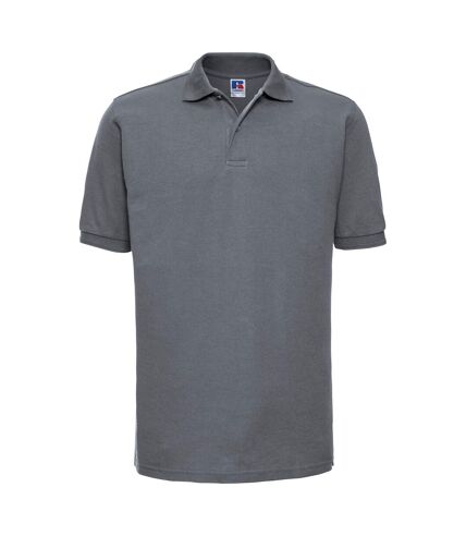Russell Mens Ripple Collar & Cuff Short Sleeve Polo Shirt (Convoy Grey) - UTBC572