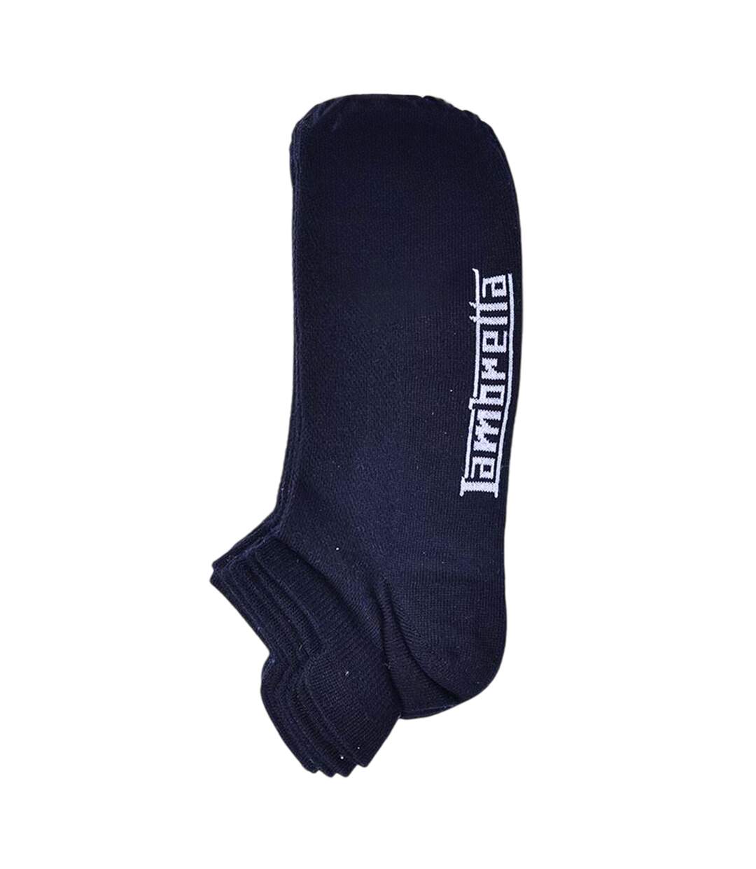 Pack Of 3  Mens Trainer Socks  Black Lambretta-3