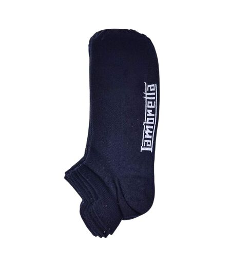 Pack Of 3  Mens Trainer Socks  Black Lambretta
