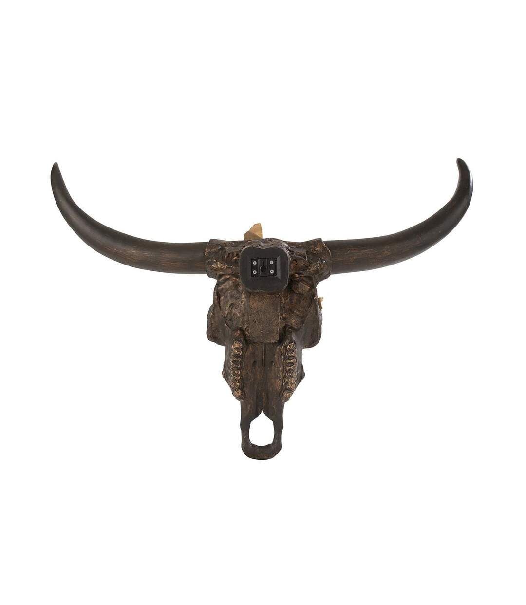 Crâne Déco Murale Papillons 93cm Marron-2