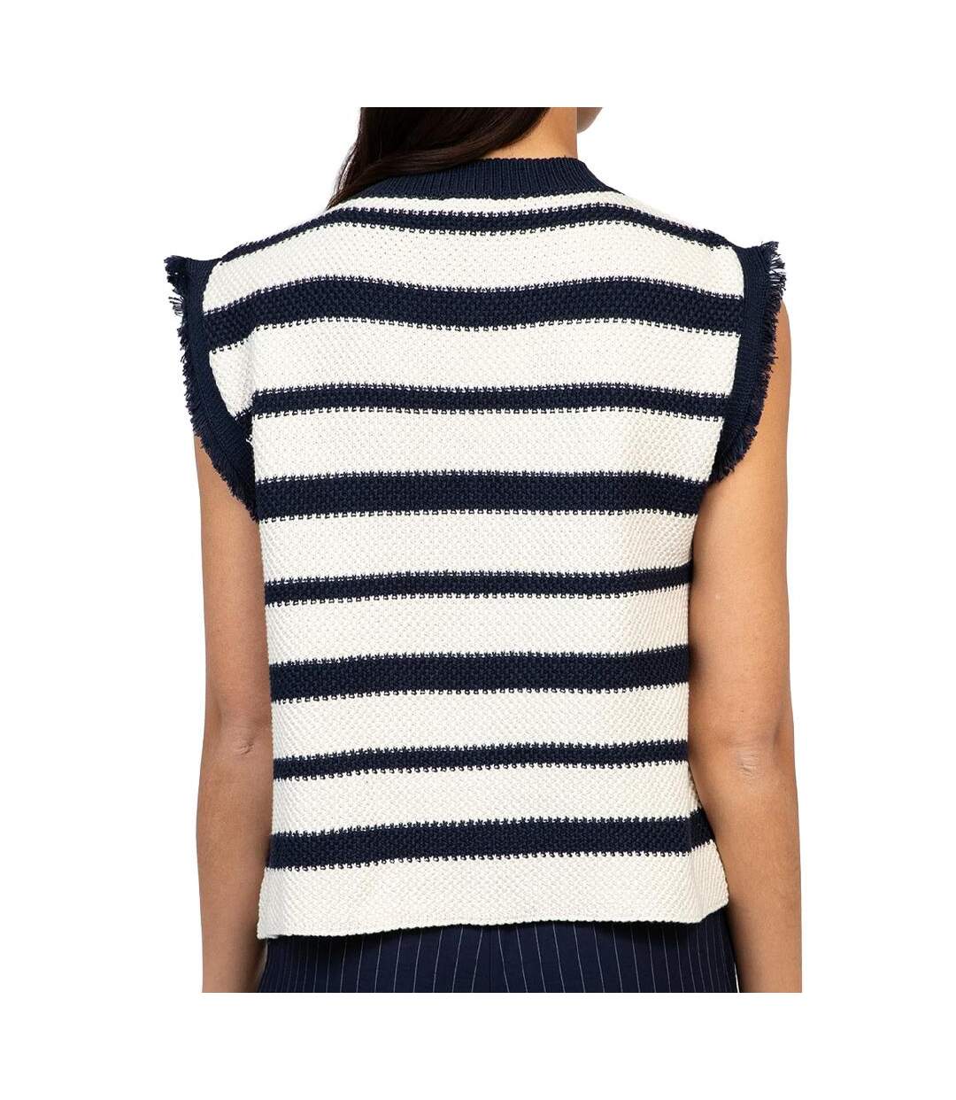 Gilet noir/blanc femme an'ge romy-2