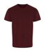 Mens performance t-shirt burgundy/black melange TriDri-1