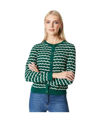 Principles Womens/Ladies Stripe Stitch Detail Cardigan (Green)