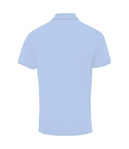 Premier Mens Coolchecker Pique Short Sleeve Polo T-Shirt (Light Blue) - UTRW4401