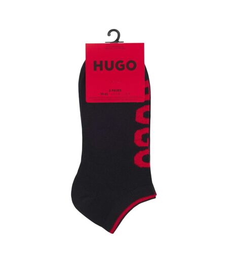 Pack Of 3  Mens Ankle Socks  Black Hugo