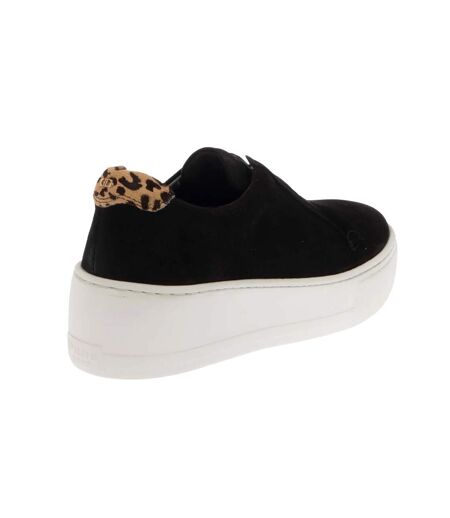 Womens/ladies ethoss leather platform trainers black Dune London