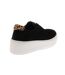 Womens/ladies ethoss leather platform trainers black Dune London-2