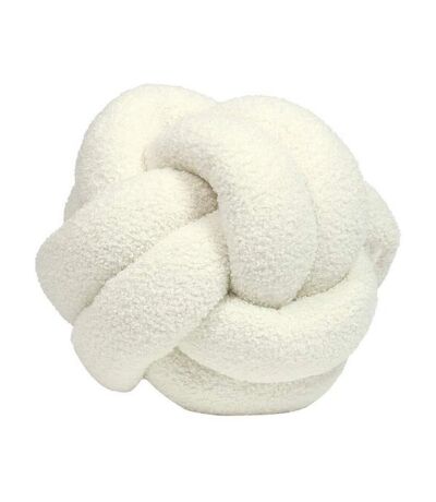Furn Boucle Fleece Knotted Throw Pillow (Ecru) (One Size) - UTRV2522