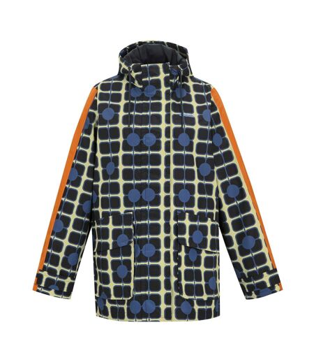 Womens/ladies Orla Kiely Mid Length Waterproof Jacket Navy Regatta