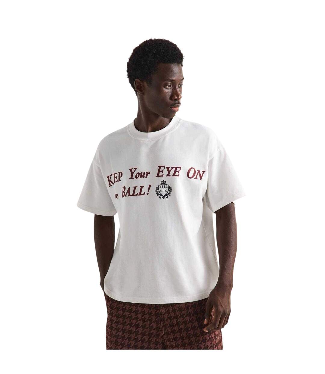 Mens Court Heavy Cotton Boxy T-shirt Off White Slazenger-4