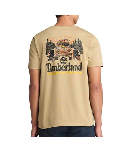 T-Shirt beige homme timberland washed back on trhe road
