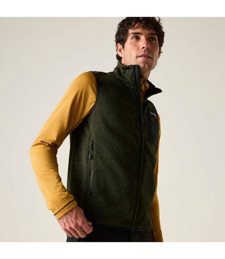 Veste Polaire Sans Manches À Col Montant Et Poche Sur Poitrine Newhill Homme Kaki Foncé Regatta