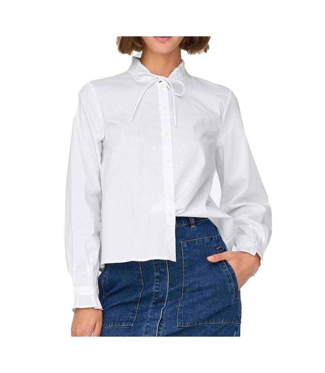 Chemise blanc femme jdy mio-1