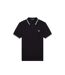 Polo Motif/style Double Pointe Homme Noir Fred Perry-2
