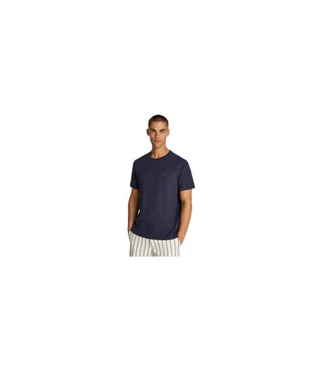 T-shirt Motif/style Logo Brodé Homme Rose Foncé Violet Tommy Hilfiger