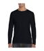 Pack Of 5   Mens Soft Style Long Sleeve T-shirt Black Gildan-1