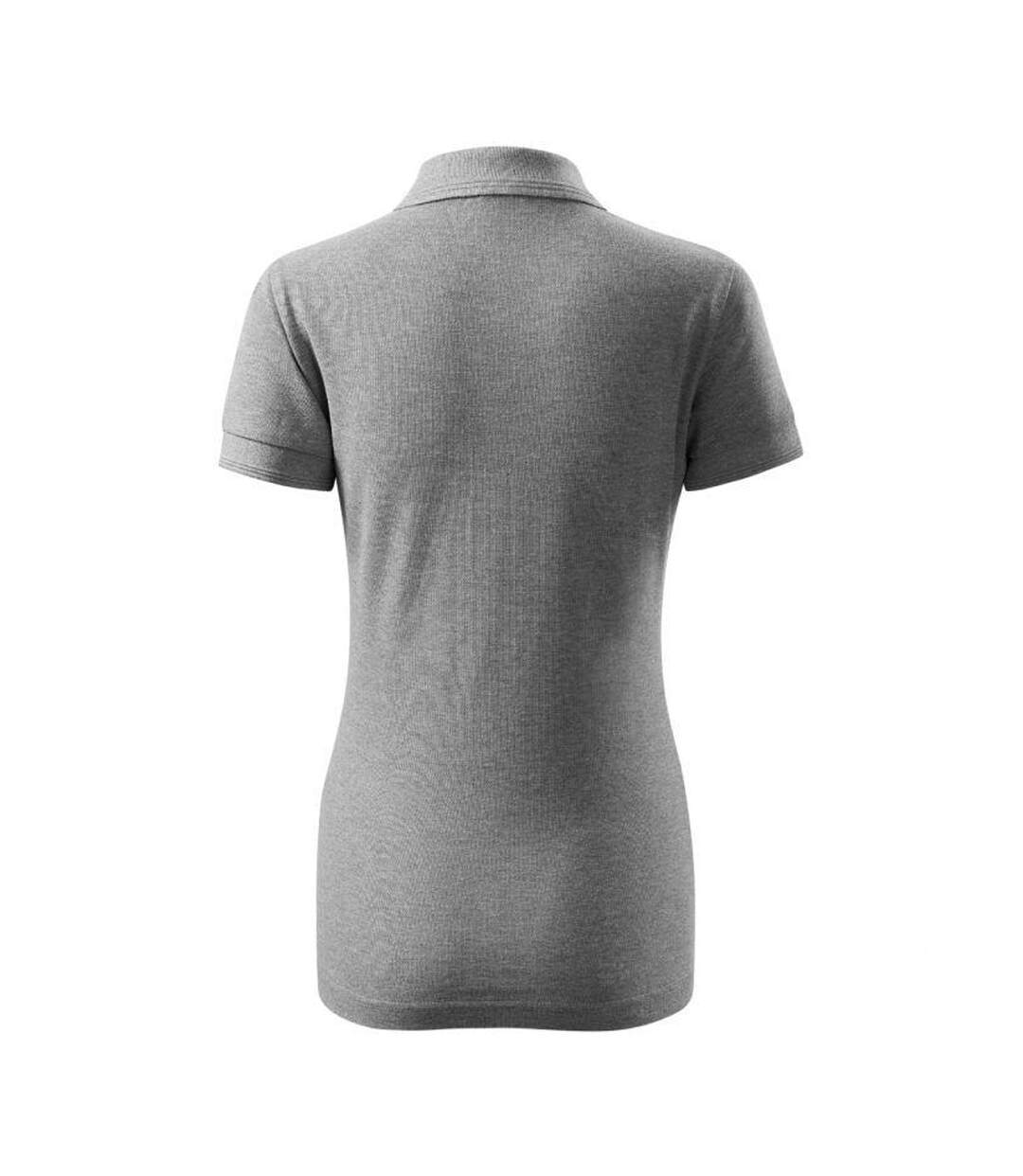 Polo Motif/style Uni Femme Gris Foncé Malfini-2