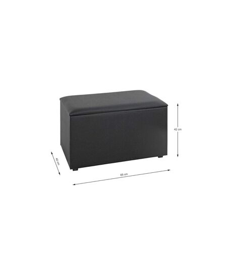 Coffre de Rangement Design Soldi 65cm Noir