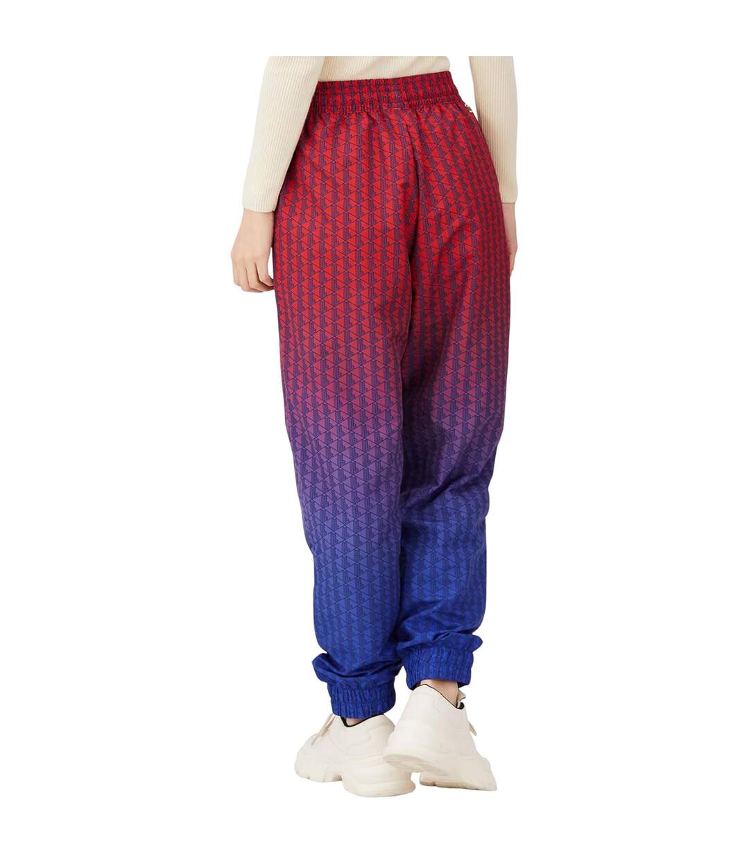Womens/ladies Gradient Tracksuit Bottoms Red Cobalt Lacoste-2