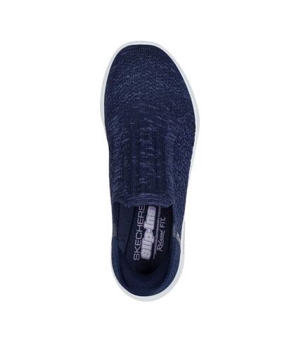 Womens/ladies relaxed fit trainers navy Skechers