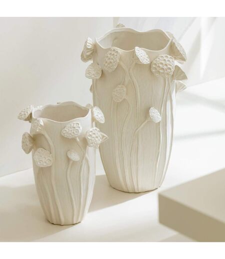 Vase Déco Lotus en Argile Botanica 35cm Beige