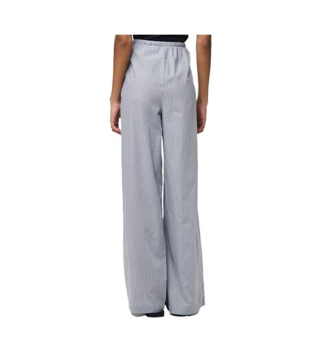 Pantalon fluide bleu/marron femme pieces feline