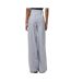 Pantalon fluide bleu/marron femme pieces feline-2