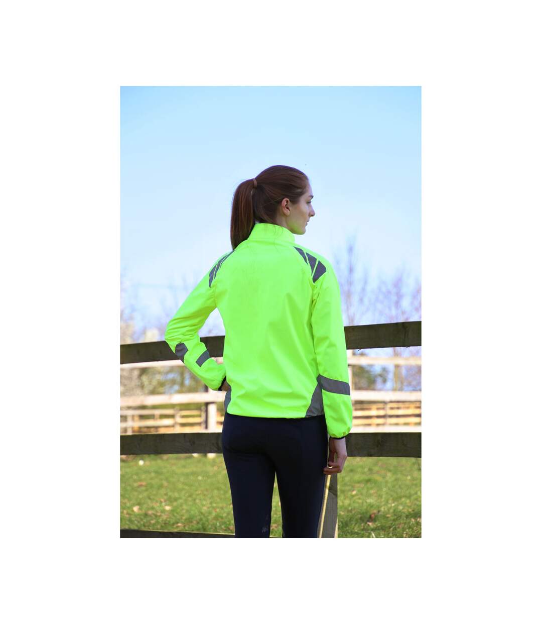 Unisex adult reflective jacket yellow HyVIZ-4