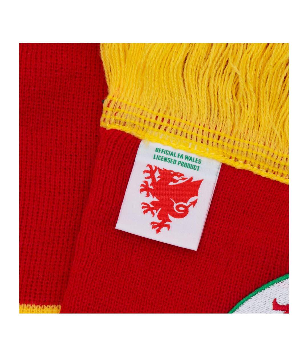 Écharpe Supporter Motif/style Rétro Taille Unique Rouge Jaune Vert FA Wales-3