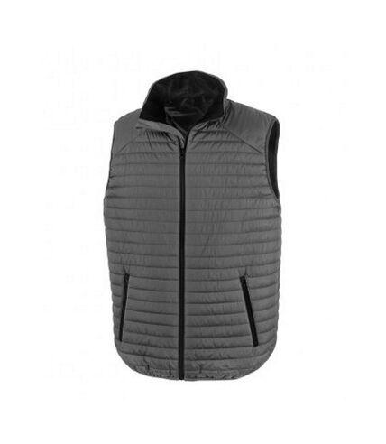 Result Adults Unisex Thermoquilt Vest (Gray/Black)