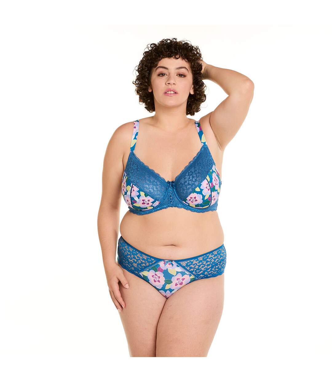 Soutien-gorge à armatures grand maintien multico indigo Emma-3